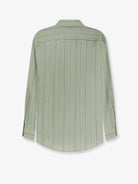 MM6 Maison Margiela Striped cotton shirt - Sagegreen