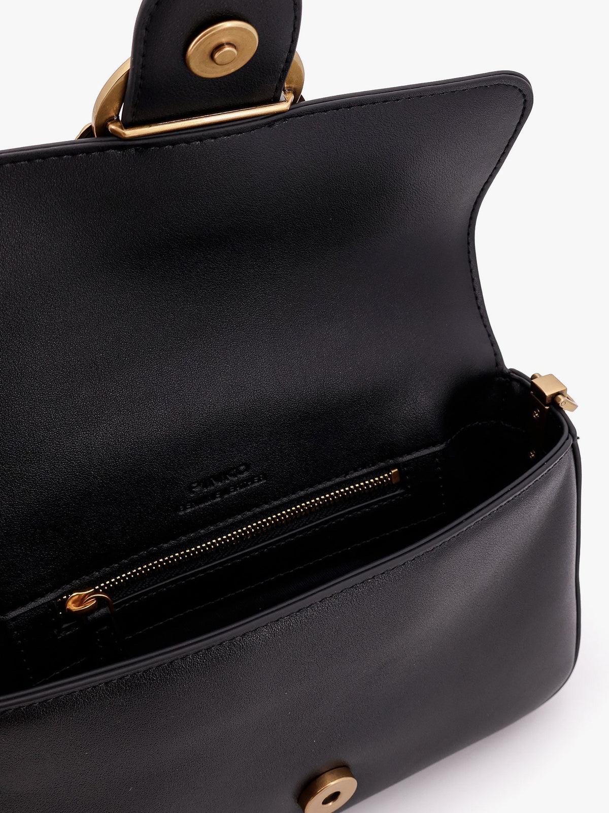 Pinko Mini Love Bag leather crossbody bag - Nero