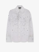 Retrofete Eugenia shirt with all-over rhinestone details - Seychelles