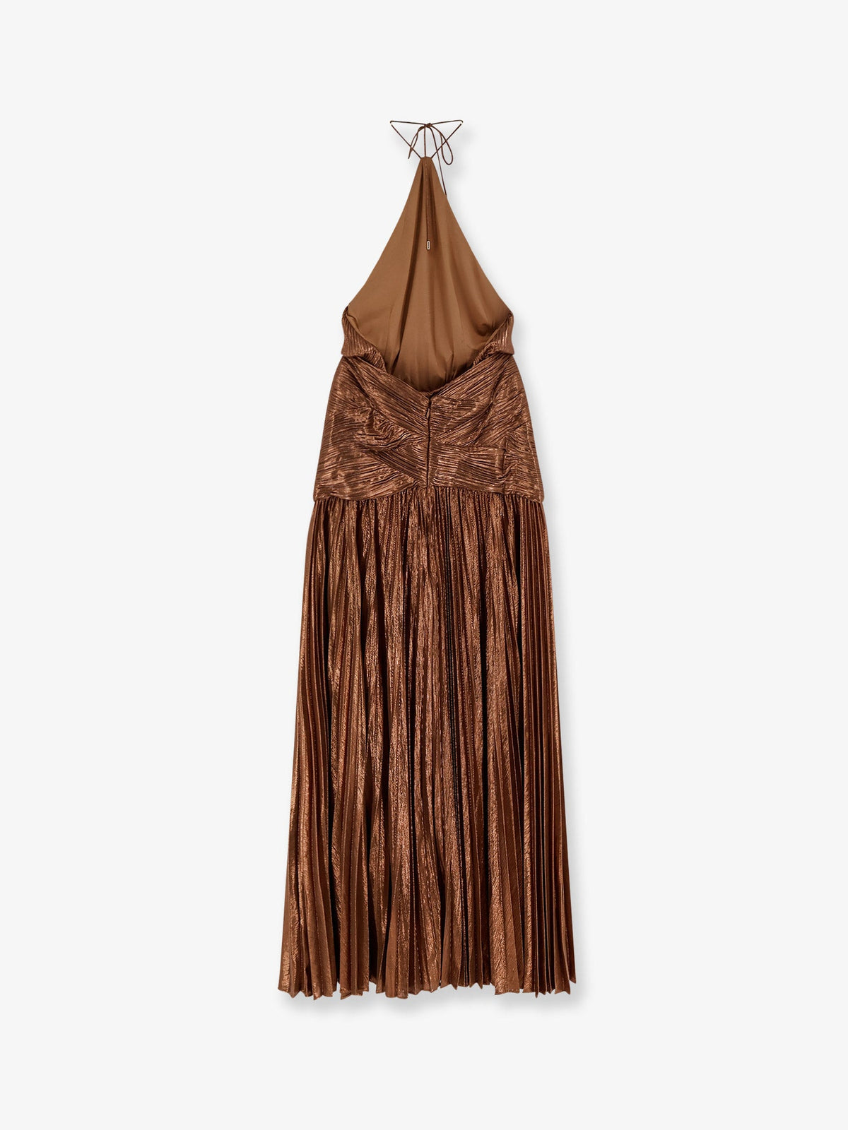 Retrofete Amberley pleated dress - Sepia