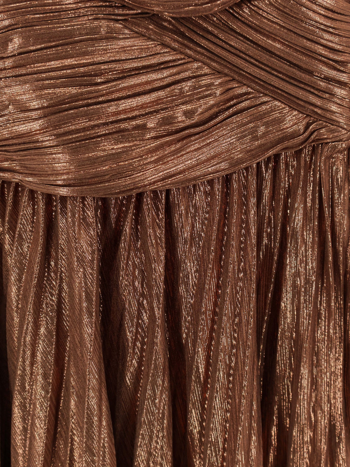 Retrofete Amberley pleated dress - Sepia