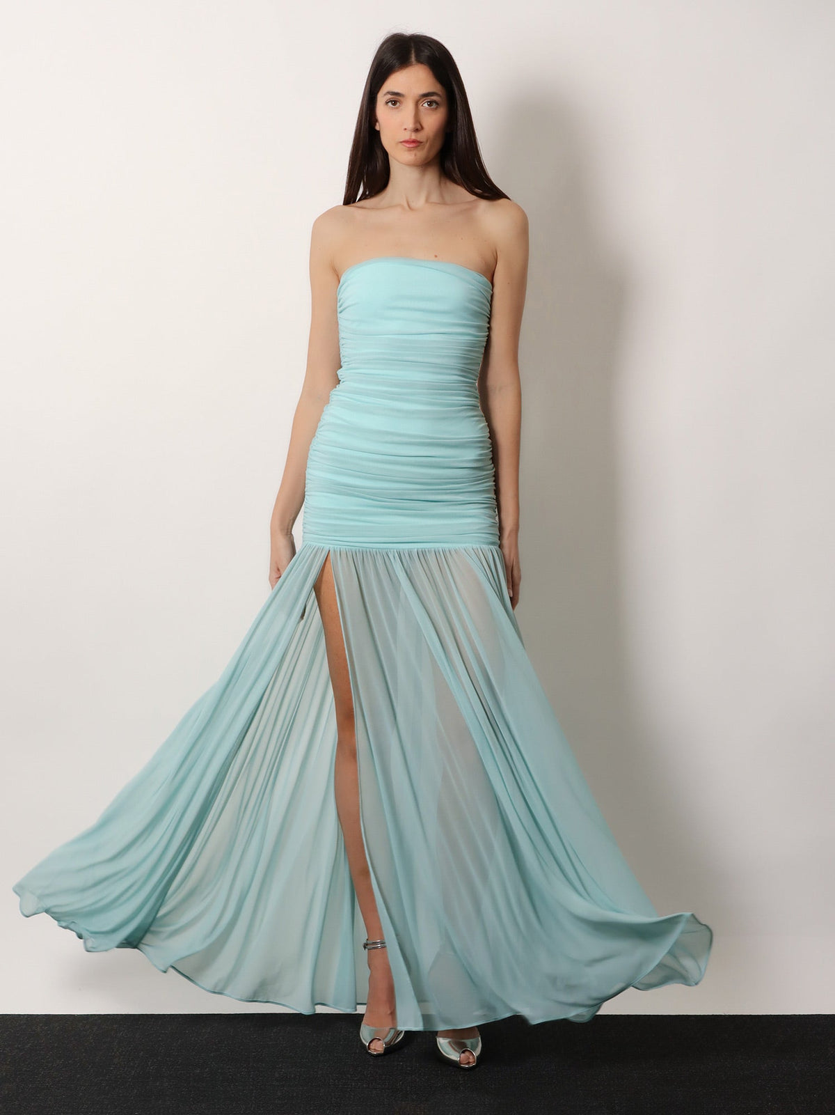 Retrofete Stretch fabric Adele long dress - Seychelles