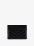 Saint Laurent Cassandre leather card holder - Nero