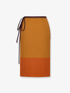 Saint Laurent Nylon pencil skirt - Ocre Doree