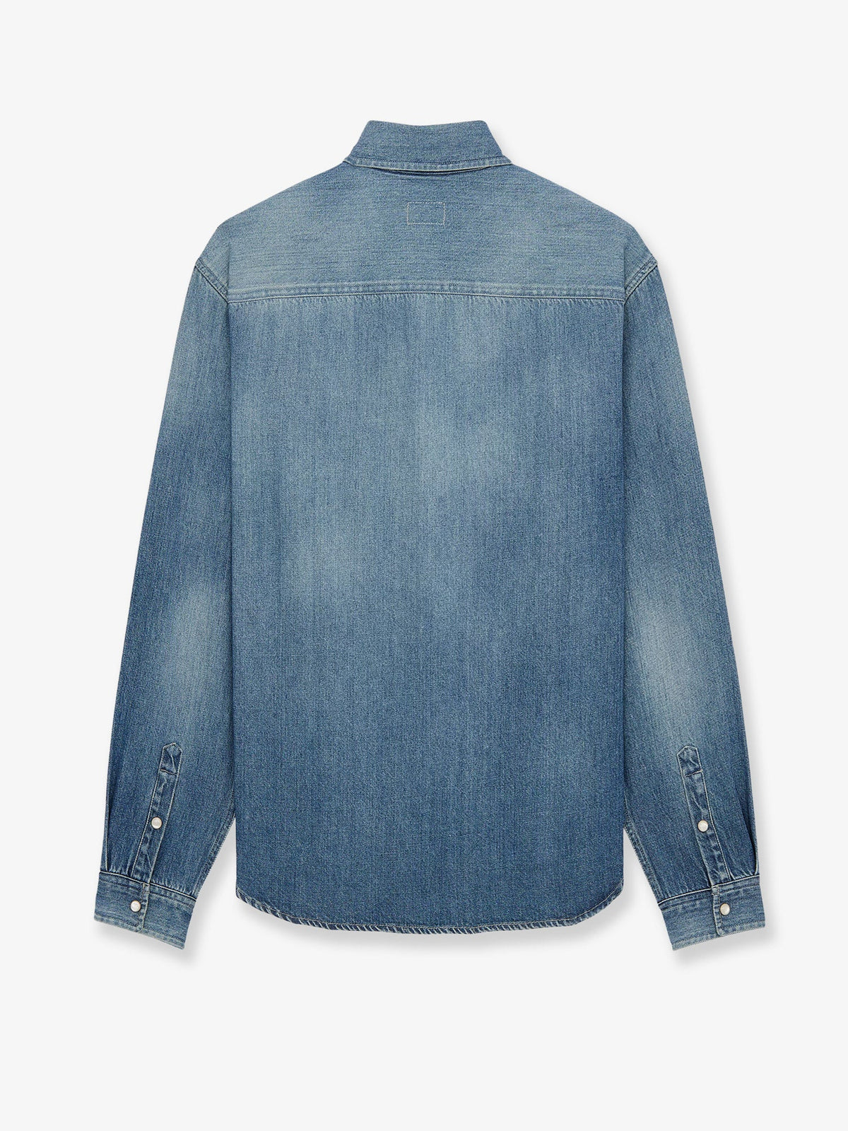 Saint Laurent Cassandre Horizon Blue Denim Shirt