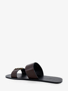 Saint Laurent Babylone leather sandals - Ultra Dark Brown