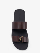 Saint Laurent Babylone leather sandals - Ultra Dark Brown