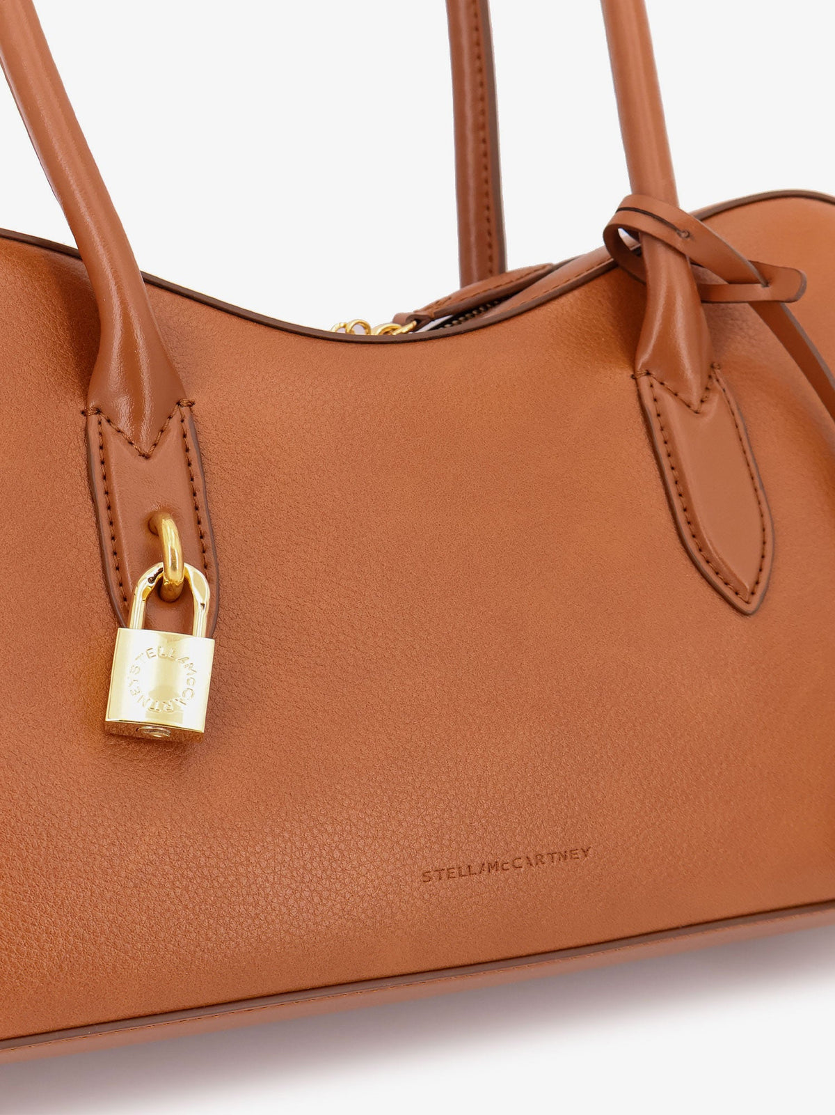 Stella McCartney Stella Ryder Medium vegan leather shoulder bag - Brandy