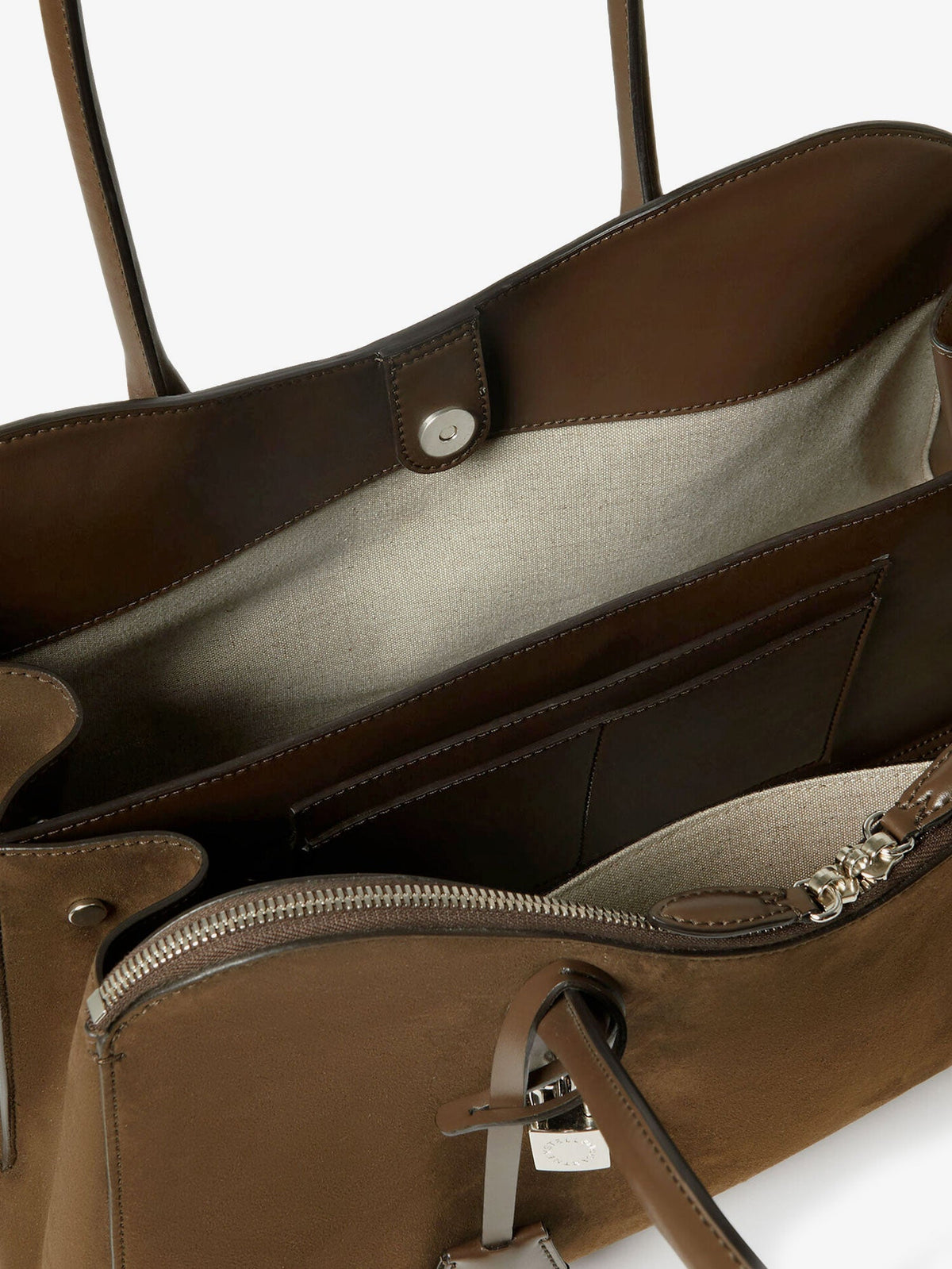 Stella McCartney Ryder vegan suede handbag - Moka