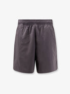 Stone Island Nylon Bermuda shorts with embroidered logo on the back - Charcoal