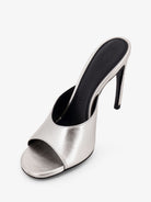 The Attico Laminated leather Betta sandals - Silver