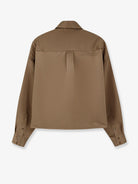 The Frankie Shop Arlen satin boxy shirt - Beige