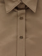 The Frankie Shop Arlen satin boxy shirt - Beige