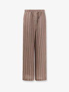 The Frankie Shop Viscose and silk blend trousers - Brown