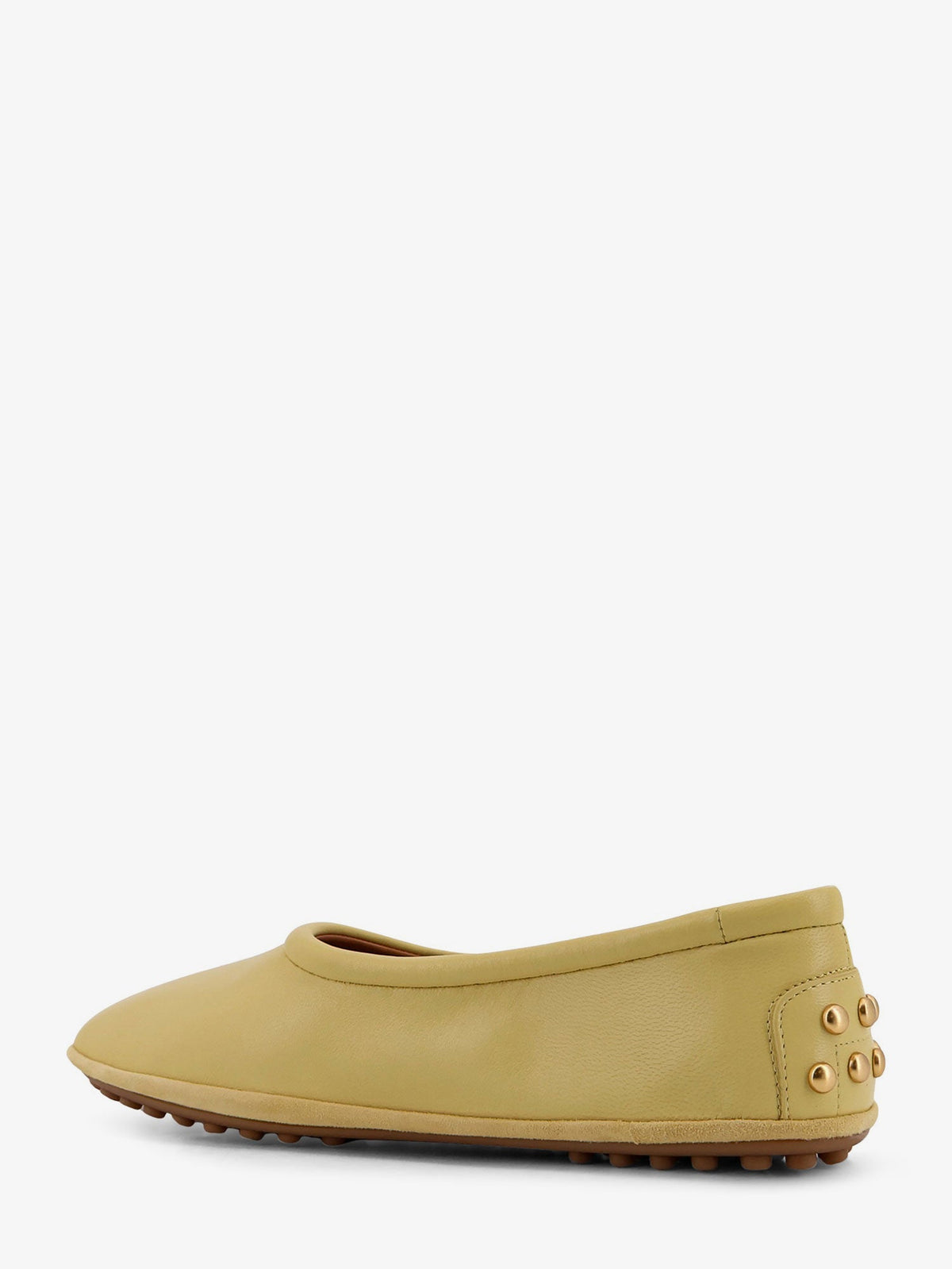 Tod's Leather ballerina with Gomminos detail on the back - Gialla