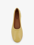 Tod's Leather ballerina with Gomminos detail on the back - Gialla