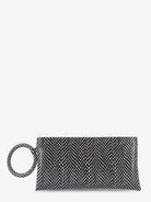 Tom Ford Aura leather clutch bag with snake motif - Blackwhite