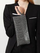 Tom Ford Aura leather clutch bag with snake motif - Blackwhite