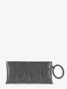 Tom Ford Aura leather clutch bag with snake motif - Blackwhite