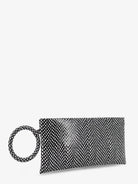 Tom Ford Aura leather clutch bag with snake motif - Blackwhite
