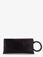 Tom Ford Aura leather clutch bag with lettering logo on the front - Black