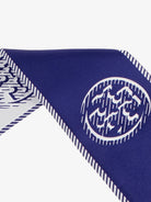 Tory Burch Medallion Logo Ribbon silk tie - Ballpoint Blue