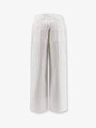 Toteme Relaxed cotton trousers - White
