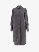 Toteme Striped Kimono-Sleeve Shirtdress - Black/White