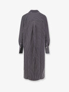 Toteme Striped Kimono-Sleeve Shirtdress - Black/White