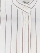 Toteme Striped Summer viscose, silk and cotton dress - Whiteoyster