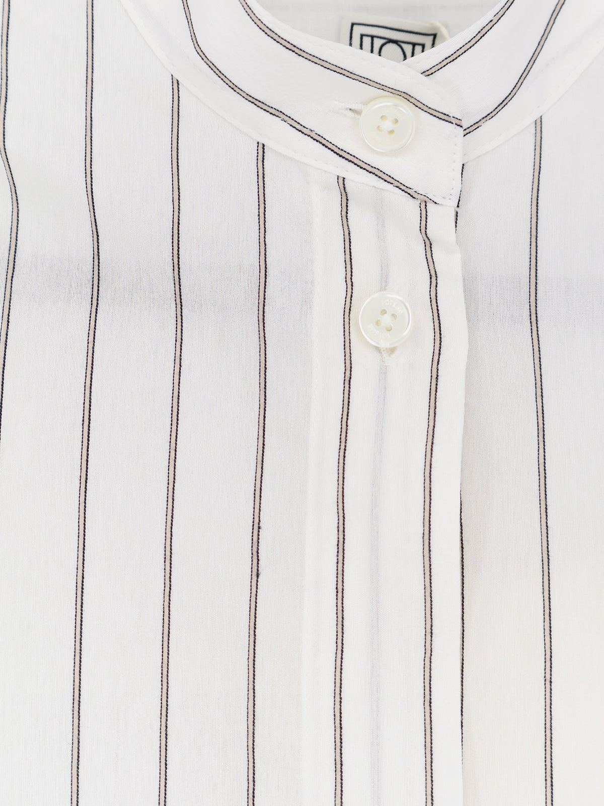 Toteme Striped Summer viscose, silk and cotton dress - Whiteoyster