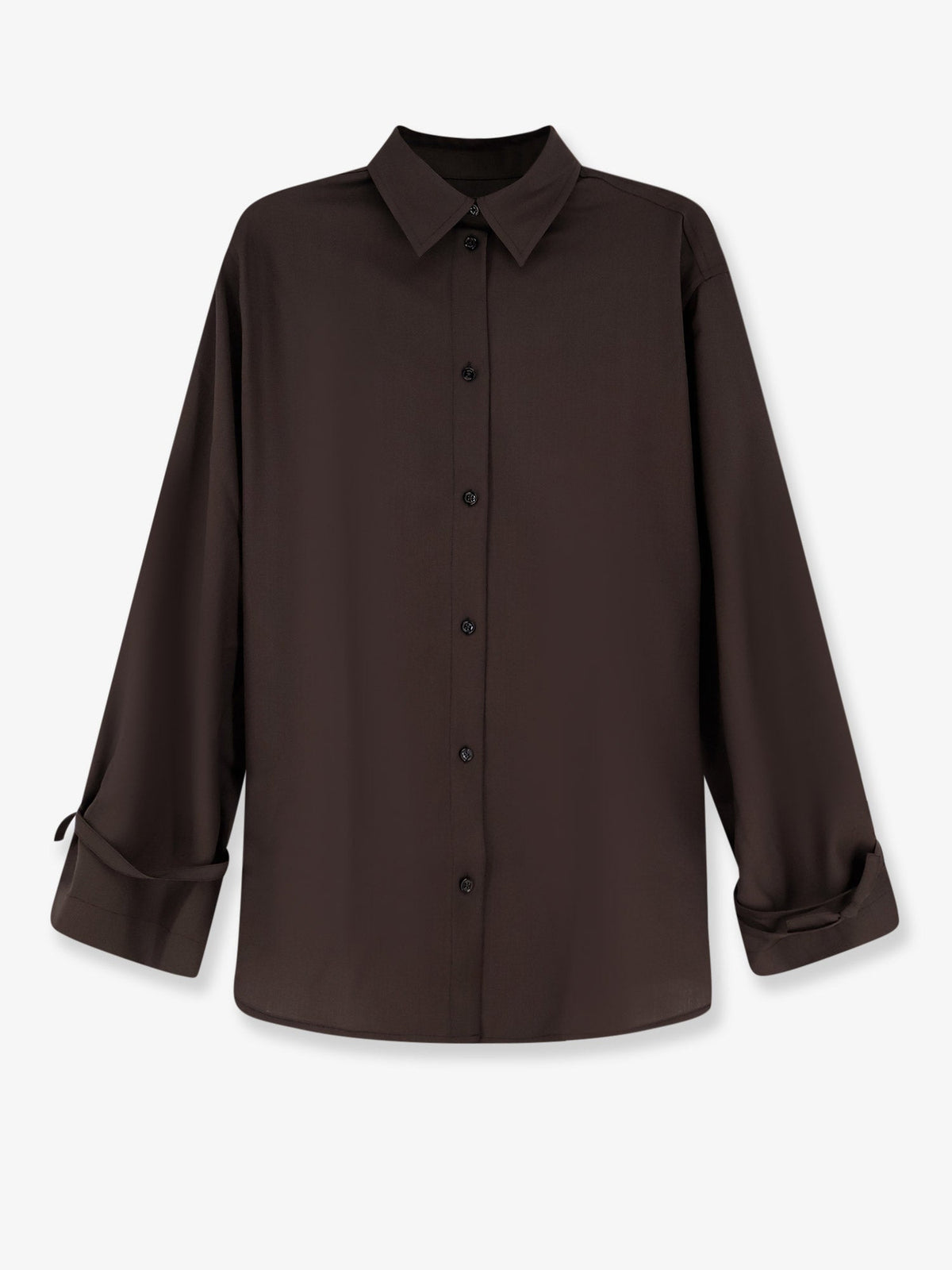 Toteme Tie-Cuff wool shirt - Pepper