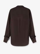 Toteme Tie-Cuff wool shirt - Pepper