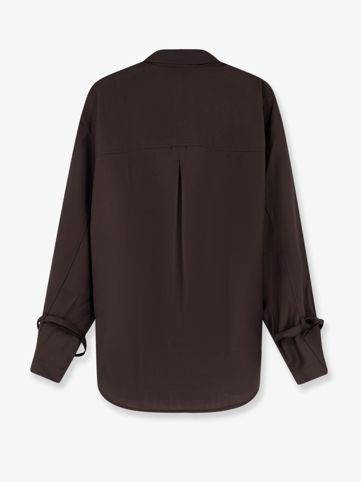 Toteme Tie-Cuff wool shirt - Pepper