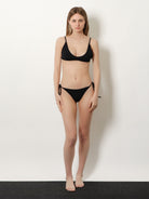 Toteme Nylon bikini top - Black
