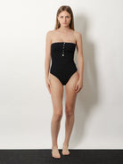Toteme One-piece swimsuit with ribbed knit - Black