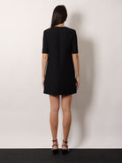 Valentino Virgin wool and silk mini dress - Nero Avorio