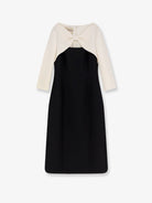 Valentino Crêpe midi dress - Nero Avorio