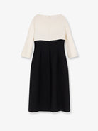 Valentino Crêpe midi dress - Nero Avorio