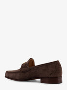Valentino Garavani Suede loafers with metal VLogo Signature - Shadow Grey