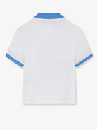 Versace Cotton polo shirt with Medusa embroidery - Whiteazureblue