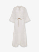 Zimmermann Indra long ramie dress - Ivory