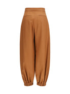 Fendi Cotton and linen balloon Pants - Wood-26