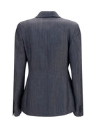 Balenciaga Double-breasted wool Blazer - Dark Navy