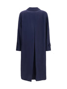 Blazé Milano Nitak Woolly wool trench Coat - Navy