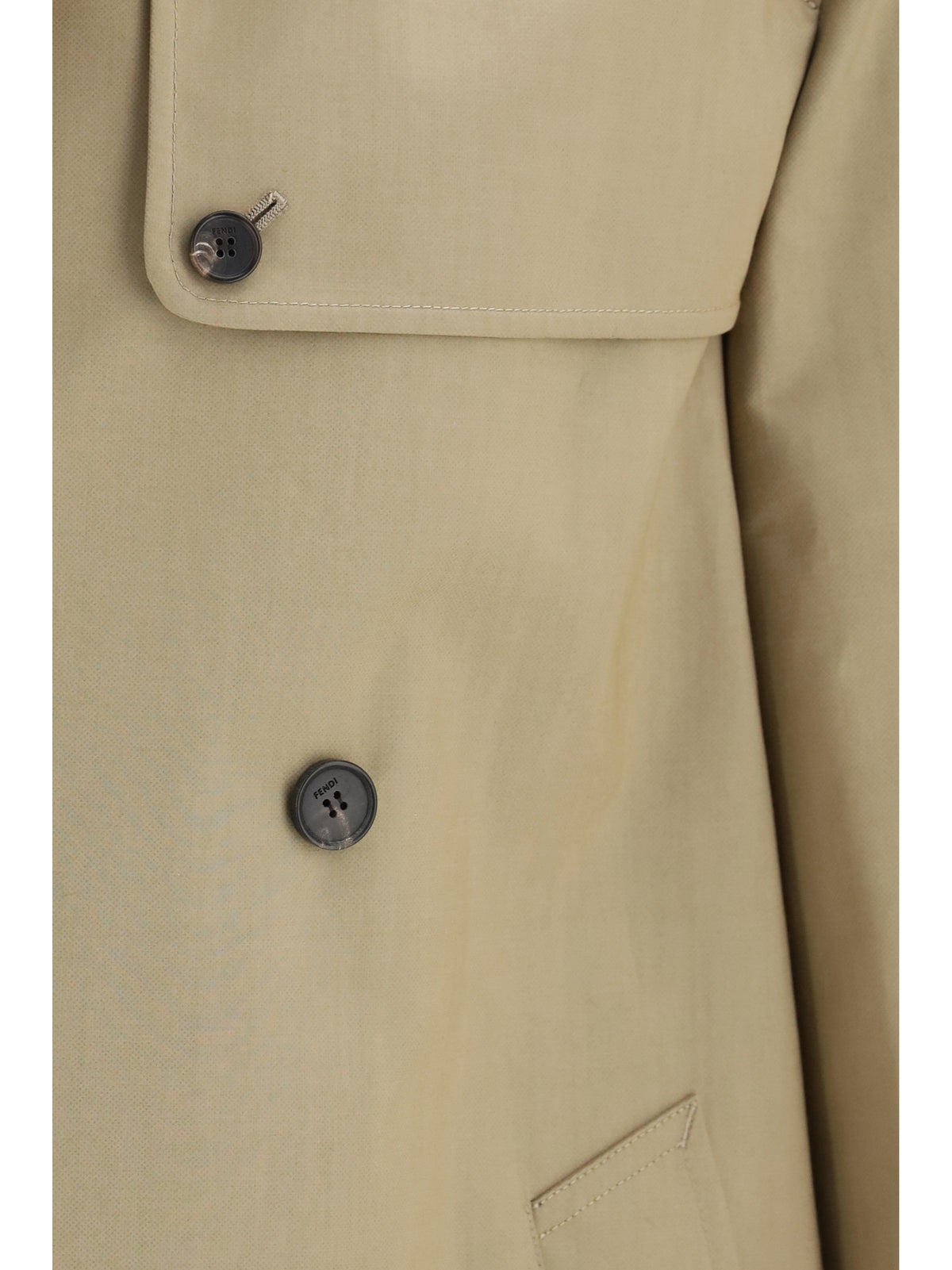Fendi Mackintosh fabric Trench - Corda+Tabacco