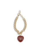 Valentino Coeur Royal chain Bracelet - Gold/Red