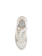 Brunello Cucinelli Leather Sneakers - Optical+Panama+Tofu+Beige