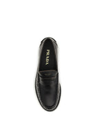 Prada Leather Loafers - Nero+Cuoio