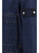 Stone Island Denim Biker Jacket - Blue Rinse